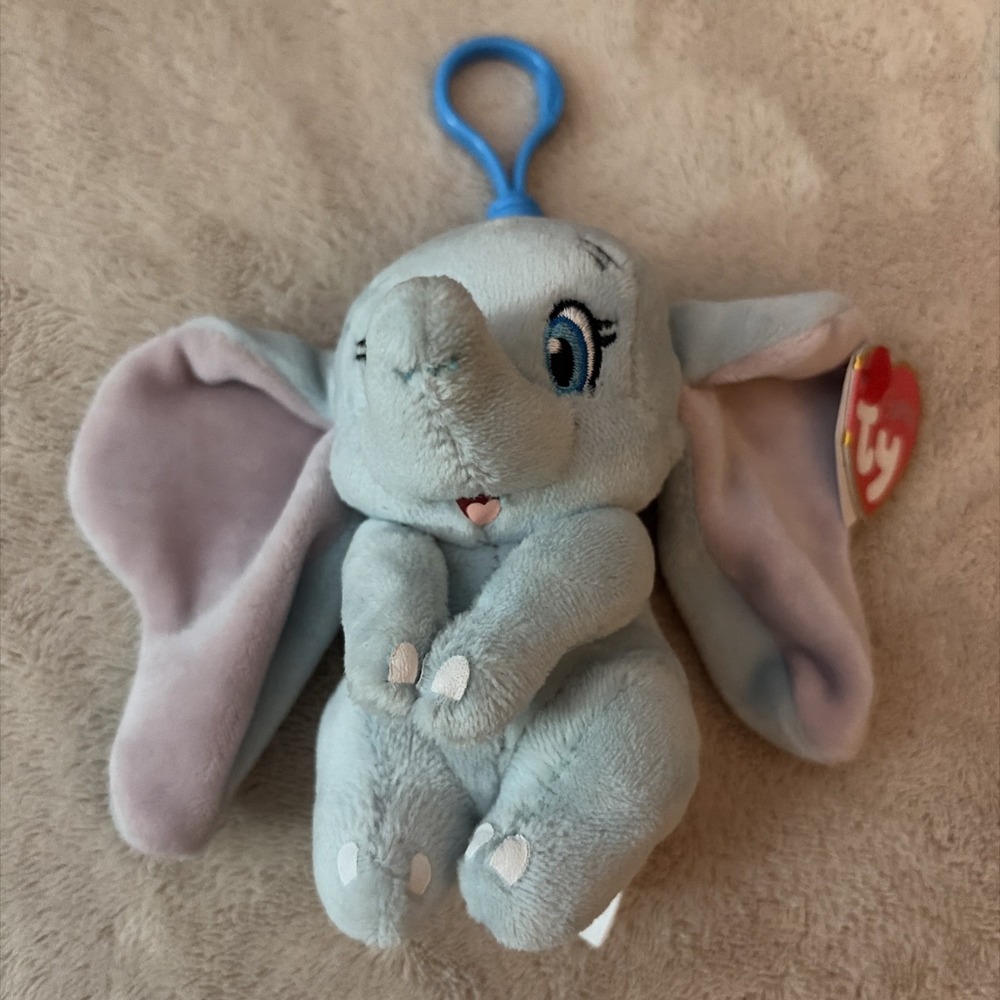 Ty Sparkle Plush Mini Dumbo Disney‎ Clip On 2022 4" With Tag